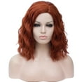 thumbnail image 2 of RightOn Orange Wig for Women Dark Orange Wig Short Curly Wavy Bob Wig Orange Hair Wigs Synthetic Heat Resistant Wig with Wig Cap, 2 of 7