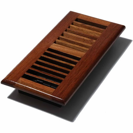 Louvered Register - Decor Grates Wood Louvered Register, Natural Cherry, 4