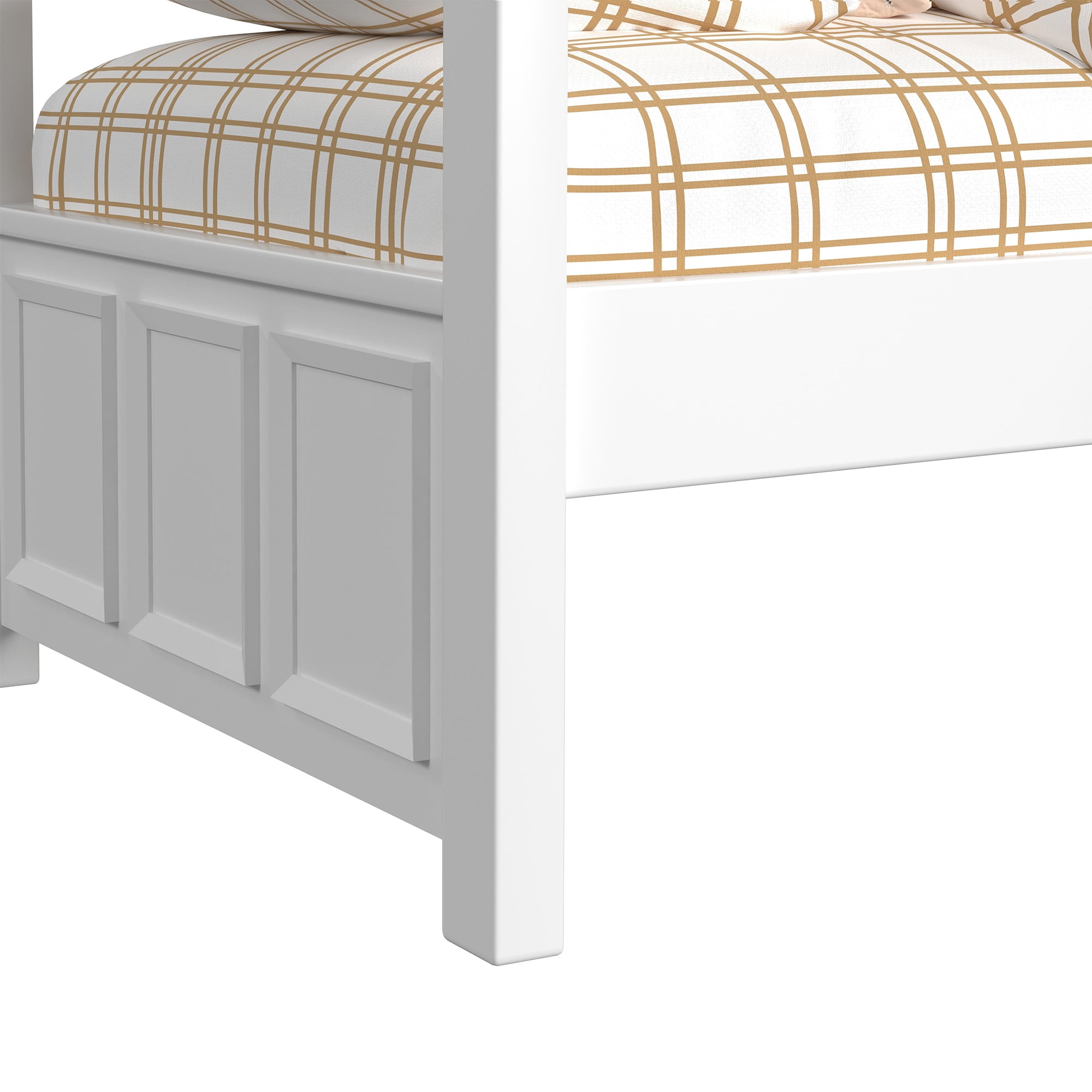 Brooklyn Kids Twin Over Twin Bunk with Ladder 5PC Bedroom Set in White
