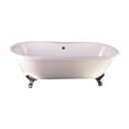 thumbnail image 2 of Barclay CTDRN-WH-UF Cast Iron 67" Roll Top Clawfoot Tub White/Unfinished, 2 of 2