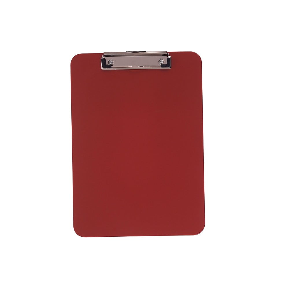 Staples Plastic Recycled Clipboard Letter size Red 9" x 12 1/2" 1671421