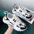 thumbnail image 3 of Lightweight Dad Shoes | Mens Breathable Mesh Sneakers Basketball Style Casual Shoes Chunky Comfort Street Style | High Top, Lace Closure, Round Toe, All-season, Keep Dry, 3 of 5