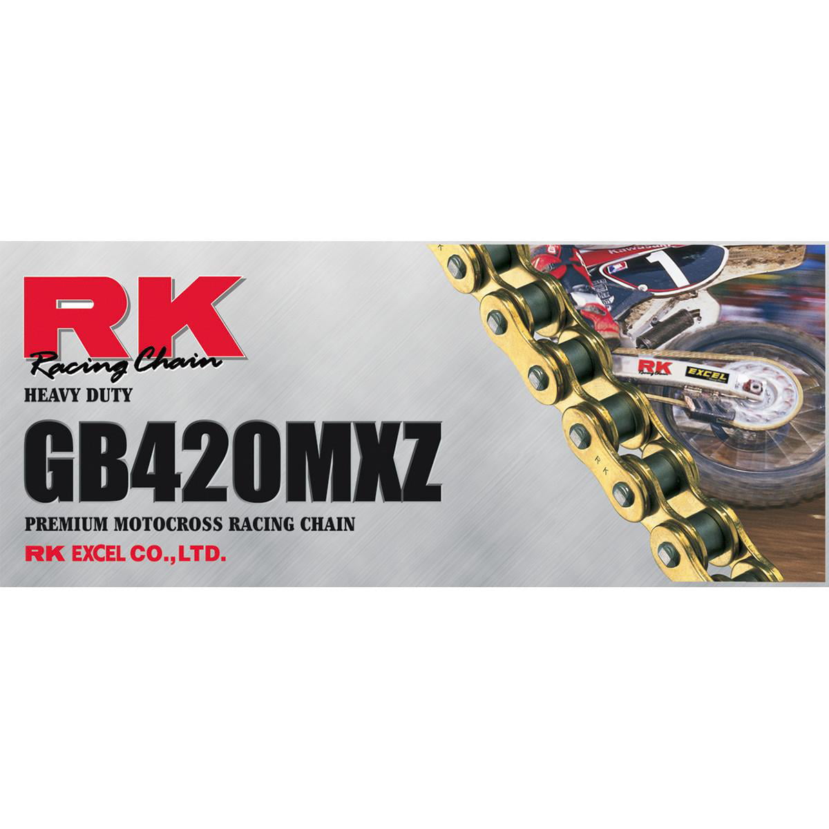 RK Chains 420 x 100 Links MXZ Series  Non Oring Natural Drive Chain
