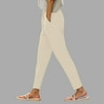 thumbnail image 2 of UngA Womens Casual Pants Women's Pants with Deep Pockets 7/8 Stretch Ankle Sweatpants for Golf, Athletic, Lounge, Travel, Work Beige,2XL, 2 of 6