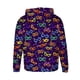 thumbnail image 4 of Sudadera con capucha para hombre, estilo casual, con cuello redondo, estampado, manga larga, blusa de poliéster, 4 of 5