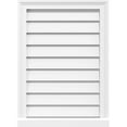 thumbnail image 1 of Ekena Millwork GVPVE22X1203SF Vertical Surface Mount PVC Gable Vent, 22"W x 12"H, Factory Primed White, 1 of 4