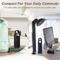 thumbnail image 5 of Uxcell Neoprene Water Bottle Sleeves, Water Bottle Carrier Insulators Beverage Bottle Sleeve with Handle, 2.8 in Fit for Hiking Cycling Camping Travel (1 Pcs, Forest Green), 5 of 7