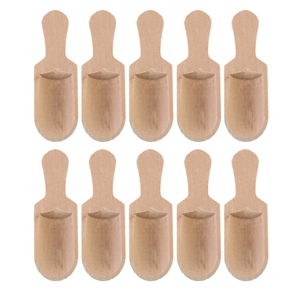 10Pcs Mini Wooden Spoons Kitchen Seasoning Spoons Milk Power Spoons Wooden Teaspoons