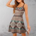 thumbnail image 3 of Southwest Native Aztec Sweet Elegant Slip Dress Women Korean Kawaii Dress, 3 of 6
