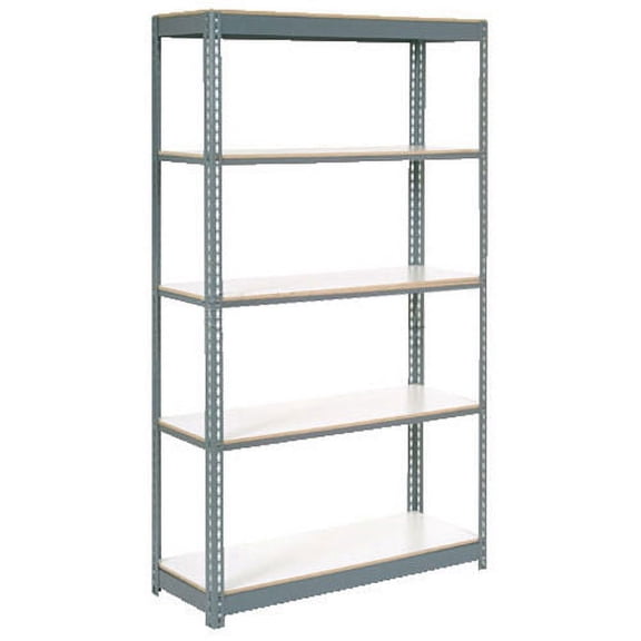 Global Industrial Extra Heavy Duty Shelving 48"W x 12"D x 60"H With 5 Shelves, No Deck, Gray