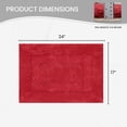 thumbnail image 5 of Home Weavers Classy Bathmat 100% Cotton Tufted Bath Rug, Extra Soft and Absorbent Bath Rugs, Bath Carpet, Machine Wash, bath rug for Bathroom, 17"x24" Rectangle, Red, 5 of 10