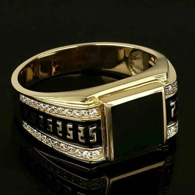 Anillos de sello turco hechos a mano Retro para hombres, anillo tallado de Color plateado antiguo, incrustaciones místicas de circón, nuevo anillo de motorista Punk