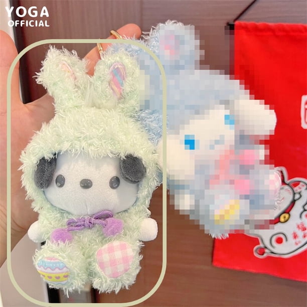 Muñeco de peluche de dibujos animados de Sanrios, juguete Kawaii My Melody, Kuromi, Cinnamoroll, Kt, gato, Purin, perro, peluche, lindo, colgante de peluche, 10cm34 Pochaccoabout 12cm Fivean Toy model