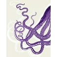 thumbnail image 2 of Fab Funky 20x24 White Modern Wood Framed Museum Art Print Titled - Octopus Tentacles Purple And White, 2 of 4