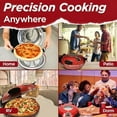 thumbnail image 3 of CULINARY CHEF Electric Pizza Oven with Ceramic Stone, Viewing Window, Adjustable Heat Control, Timer and 1200W Baking Power, DIY Homemade Pizzeria, Large 12” Pie Capacity, 3 of 10