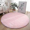 thumbnail image 1 of Plush Round Rug Fluffy White Carpets For Living Room Soft Home Decor Bedroom, 1 of 5