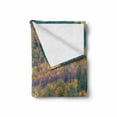 thumbnail image 2 of Scotland Soft Flannel Fleece Throw Blanket, Image of Loch Lomond in Autumn Highlands Outdoor Scene House on the Coast Side, Cozy Plush for Indoor and Outdoor Use, 60" x 80", Multicolor, by Ambesonne, 2 of 6
