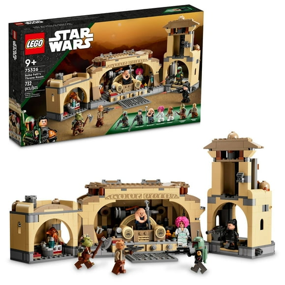 LEGO Star Wars Boba Fett’s Throne Room Building Kit 75326, with Jabba The Hutt Palace and 7 Minifigures, Star Wars Building Set, Great Gift for Star Wars Fans, Boys, Girls, Kids