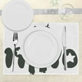 thumbnail image 3 of Ambesonne Black and White Place Mats Set of 4, 70s Woman Retro, Standard Size, Black and White, 3 of 6