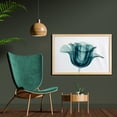 thumbnail image 2 of Flower Wall Art with Frame, X-ray Image of a Rose Flower Romance Creative Nature Picture Print, Printed Fabric Poster for Bathroom Living Room, 35" x 23", Teal White, by Ambesonne, 2 of 2