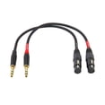 thumbnail image 2 of Cable XLR a 1/4 TRS de 6,35 mm, doble canal, 3 pines, XLR hembra, 2 of 5