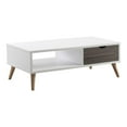 thumbnail image 2 of Furniture of America Paulson Wood 1-Drawer Coffee Table in White and Dark Gray, 2 of 9