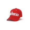 thumbnail image 2 of City Caps Olde English Adjustable Baseball Hat - San Francisco - Red, 2 of 2