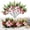 5 Pcs, variant on Christmas Poinsettia Planter Inserts, Artificial Red Poinsettia Flowers for Holiday Porch & Home Decor