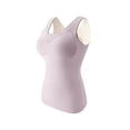 thumbnail image 1 of Jumpingount Ropa interior térmica acolchada de invierno para mujer, Top transpirable de mantenimiento del calor, chaleco informal de poliéster, accesorio Ropa interior Violeta SG Jumpingount AP013622-04, 1 of 6