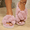 Pink, variant on Women’s Fuzzy Plush Winter Slippers, Colorful Fluffy Open-Toe Indoor Outdoor Slides, Soft Memory Foam Anti-Slip House Shoes, Cute Warm Bedroom Footwear, Affordable Christmas Gift for Her