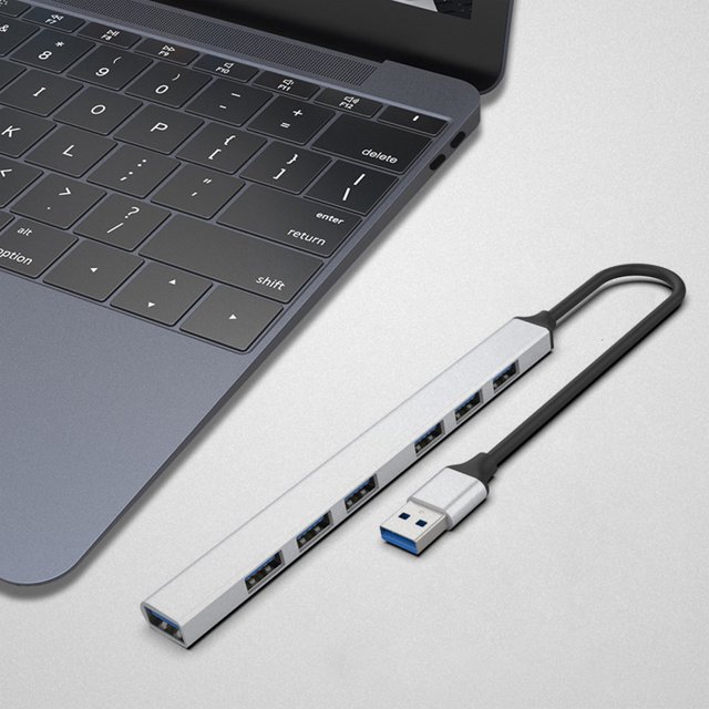 USB3.0/Type-C Hub Multi Splitter Port Divisor de base de expansión portátil de 7 puertos Barbie Nuevos Originales