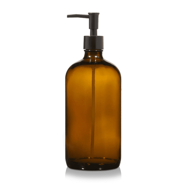 Bouclair Brown Amber Glass Soap Dispenser