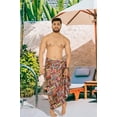 thumbnail image 3 of HAPPY BAY Men's 4th of July American USA Army Police Flag Swimwear Sarong Swim Trunk Long Pareo Beach Wrap One Size Multicolored, Stripes Vacation, 3 of 5