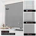 thumbnail image 3 of LazBlinds No Tools No Drill Cordless 1" Vinyl Mini Blinds, 100% Privacy S-Curve Blinds for Indoor Windows, Room Darkening Horizontal Window Blinds and Shades for Home, 30 1/2" W x 48" H, Grey, 3 of 6
