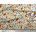 thumbnail image 3 of Soimoi Poly Georgette Fabric Floral,Musical Instruments & Animals Cartoon Print Fabric by Yard 52 Inch Wide, 3 of 3
