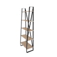 thumbnail image 4 of CASA FERRO Librero moderno de acero y superficies de MDF tipo nogal - Acero Negro, MDF color Nogal CASA FERRO Industrial, 4 of 6