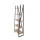 thumbnail image 4 of CASA FERRO Librero moderno de acero y superficies de MDF tipo nogal - Acero Negro, MDF color Nogal CASA FERRO Industrial, 4 of 6