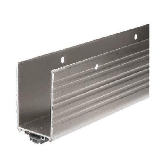 221AV36 Aluminum Finish Wrap Around Door Bottom Door Shoes with Vinyl Weatherseal for 36" Door
