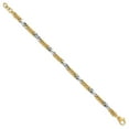 thumbnail image 3 of Finest Gold Leslies 14K Two-Tone Polished Diamond-Cut Link 7 in. with 0.5 in. Extension Bracelet, 3 of 3