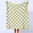 thumbnail image 2 of LAICAIW Checkered Throw Blanket，Checkered Blanket Throw Cute，Throw Blankets Checkerboard Grid Chessboard Gingham Warmer Comfort Plush Reversible Microfiber Cozy Decor For Home Bed Couch (Matcha, 6, 2 of 7