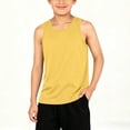 thumbnail image 2 of HAiming Boys Tank Tops Athletic Sleeveless Comfy Tee Workout Kids Summer Tops Loose Casual Solid Color Scoop Neck T Shirts, 2 of 8