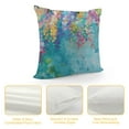 thumbnail image 4 of Nawypu  Flower Throw Pillow Cushion Cover, Abstract Ivy Romantic and Landscape Spring Floral Art Nature Theme, Decorative Square Accent Pillow Case,Turquoise Purple, 4 of 5