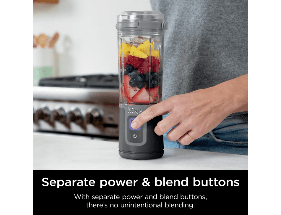 Restored Ninja Blast 16-Oz Portable Personal Blender, Leak Proof Lid & Easy Sip Spout, Smoothie Blender, BC100BK Black (Refurbished)