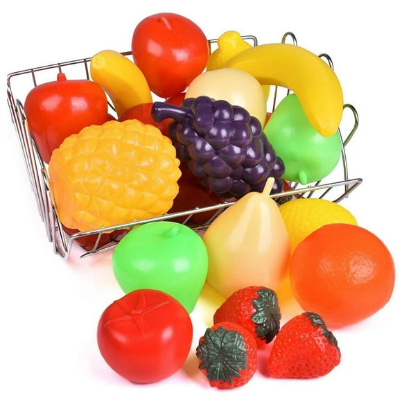Liberty Imports Life Sized Bag of Fruits Play Food Playset for Kids