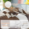 thumbnail image 4 of Cow Cowhide Duvet Cover Set Twin Size Abstract Brown Seam Leather Soft Lightweight Comforter Covers 4 Piece Bedding Set with 1 Duvet Cover 1 Bed Sheet & 2 Pillow Shams, 4 of 8