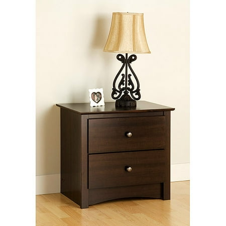 Mainstays Emery Open Shelf Nightstand Rustic Oak Brickseek