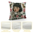 thumbnail image 4 of Just A Girl Who Loves Cats Throw Pillow Cover, Cute Cat Themed Gifts Pillowcase,Cat Lovers Gifts for Girl Women, Home Farmhouse Bed Couch Decor, 4 of 5