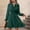 179#Green, variant on Dwaogom Women's Fashionable Waistband Solid Color Bow Tie Long Sleeved Ruffled Dress Plus Size Dress Black Midi Dress For Women Girls Dresses 7-16 White