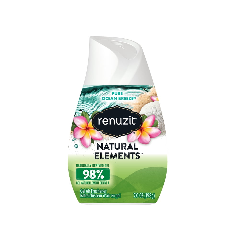 Renuzit Natural Elements Gel Air Freshener, Pure Ocean Breeze, 7 Ounces