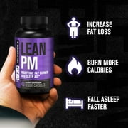Jacked Factory Lean PM Night Time Fat Burner, Sleep Aid, Appetite Suppressant Weight Loss Supplement - 42 Count